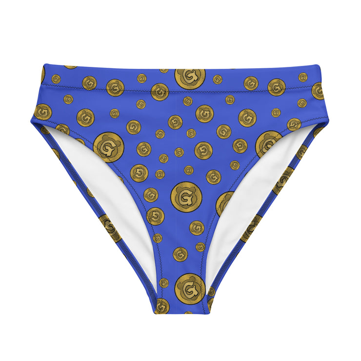 Gummi Blue High Rise Recycled Bikini Bottom