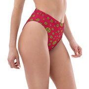 Gummi Red High Rise Recycled Bikini Bottom