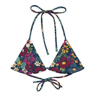 London Floral Recycled String Bikini Top