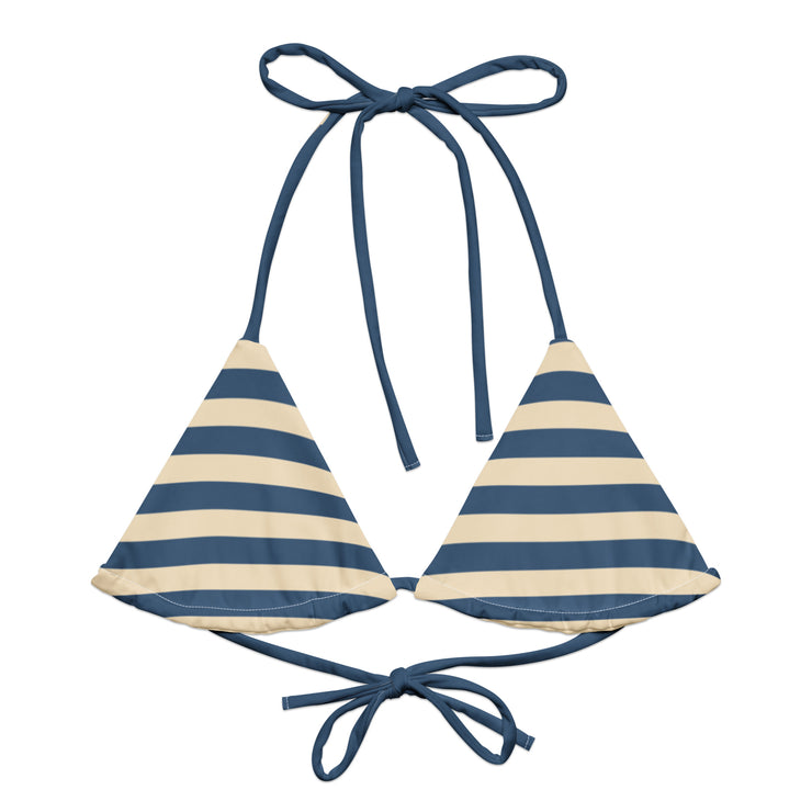 Smee Stripe Recycled String Bikini Top