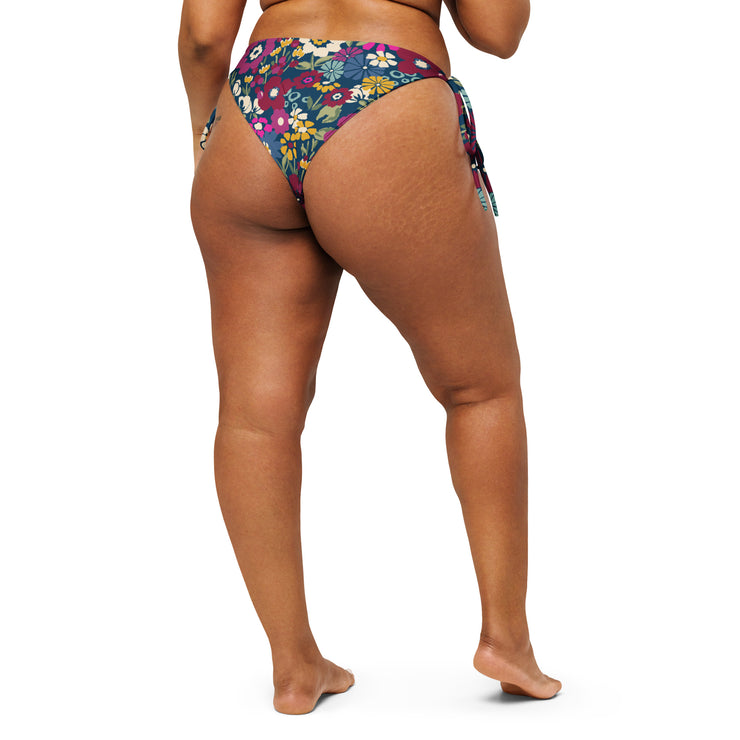 London Floral Recycled String Bikini Bottom