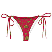 Gummi Red Recycled String Bikini Bottom