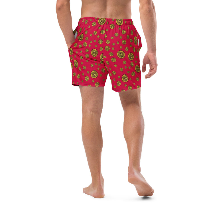 Gummi Red Recycled Swim Trunks