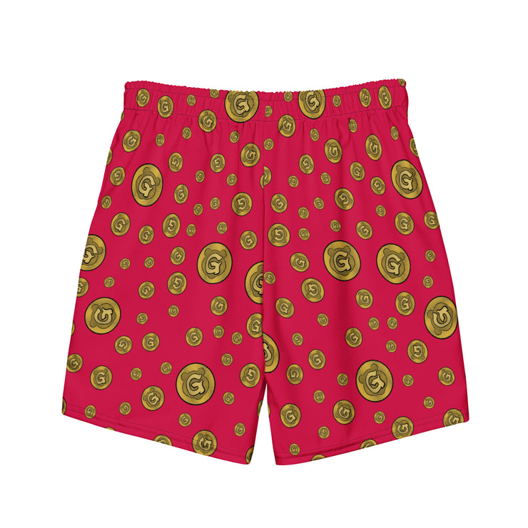 Gummi Red Recycled Swim Trunks