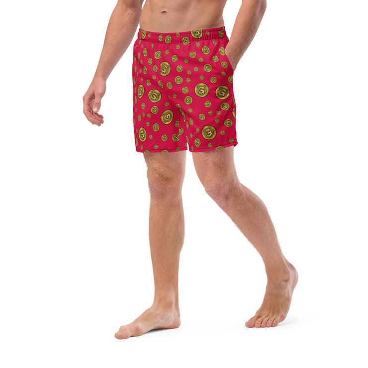 Gummi Red Recycled Swim Trunks