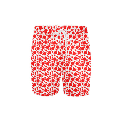 Speckle Red and White Swim Trunks