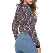 Neverland Floral Cropped Hoodie