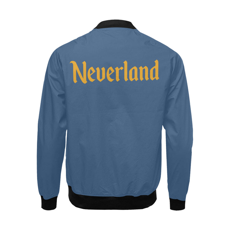 Neverland Mens Blue Plus Size Bomber Jacket