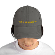 No Bothers Left to Give Grey Distressed Dad Cap
