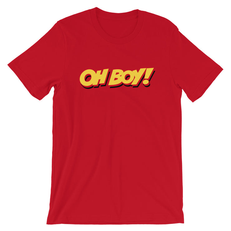 Oh Boy! Signature Mens Red T-Shirt