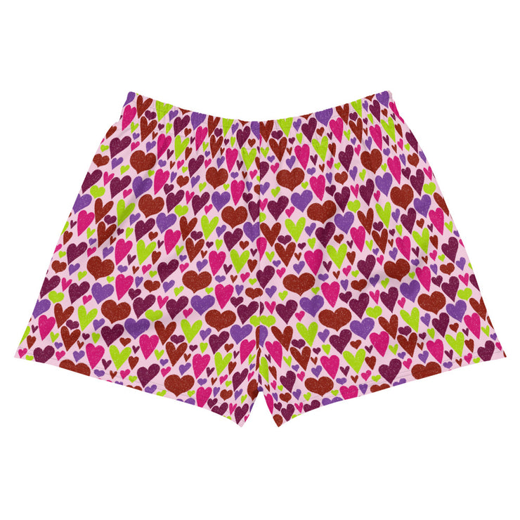 Queen of Hearts Womens Athletic Short Shorts