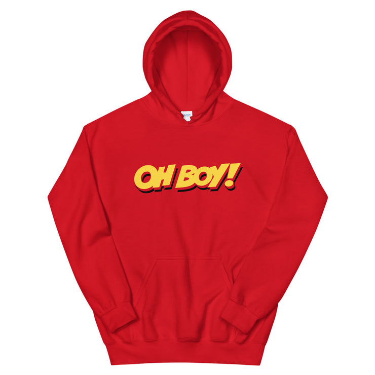 Oh Boy! Signature Mens Red Hoodie