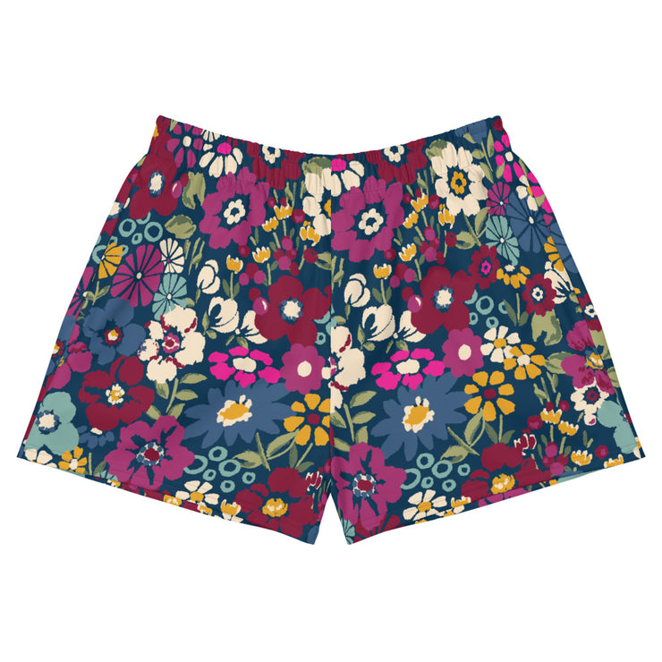 London Floral Womens Athletic Short Shorts