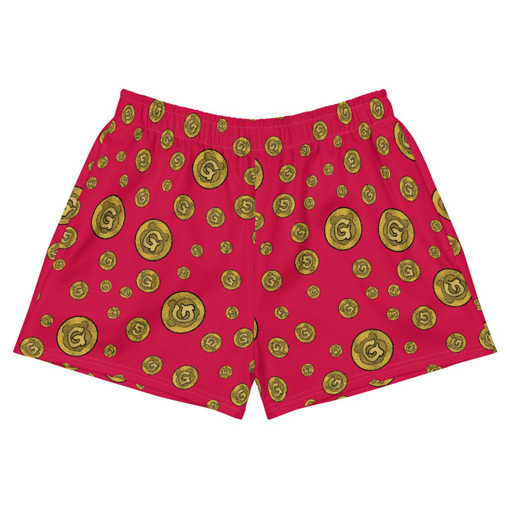 Gummi Red Womens Athletic Short Shorts