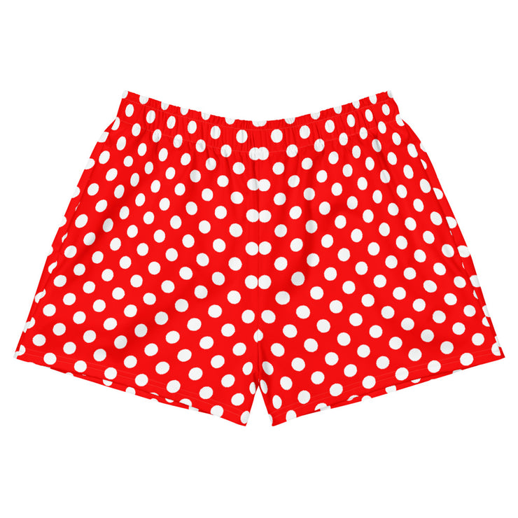 Polka Dot Womens Athletic Short Shorts
